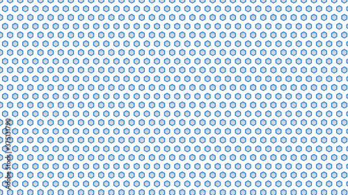 Hexagon pattern, blue and white, medium pattern size as  a background