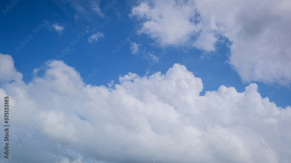 Blue sky with big white clouds. panorama Blue sky with big white clouds. panorama
