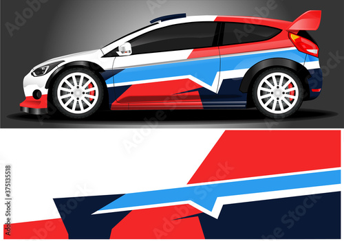 Sport car wrapping decal  print design