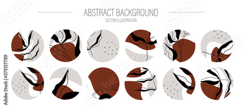 Vector big set of various vector highlight covers. Abstract backgrounds. Various shapes, doodle objects. Hand drawn templates. Round icons for social media stories. Perfect for bloggers, Instagram