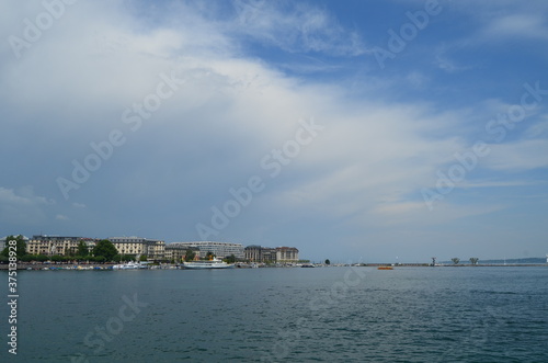 view of the sea and the city, Geneva, Switzerland