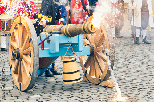 Принти на полотні Military reenactment of the Final battle for the fortress of Timisoara on the Un