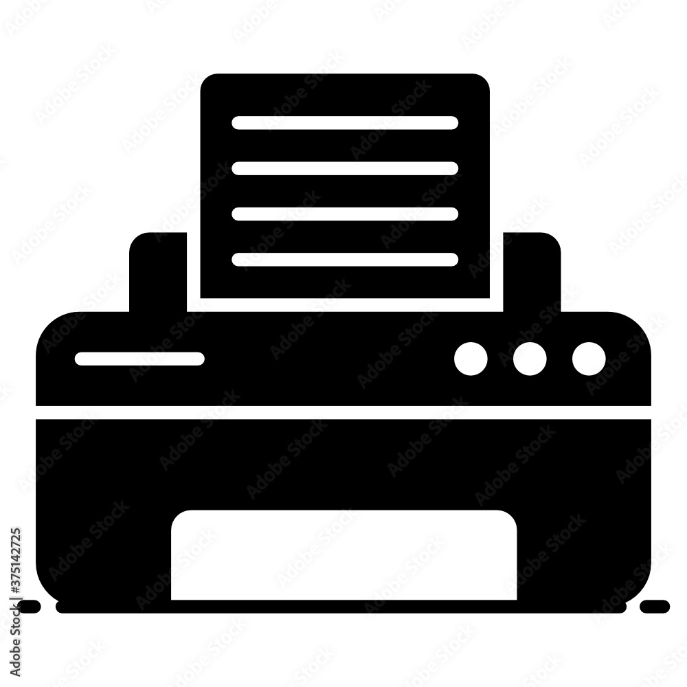 Printer icon design, electronic machine in editable style
Printer icon design, electronic machine in editable style