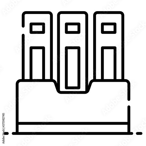 
Vector design of archives in modern style, official document
