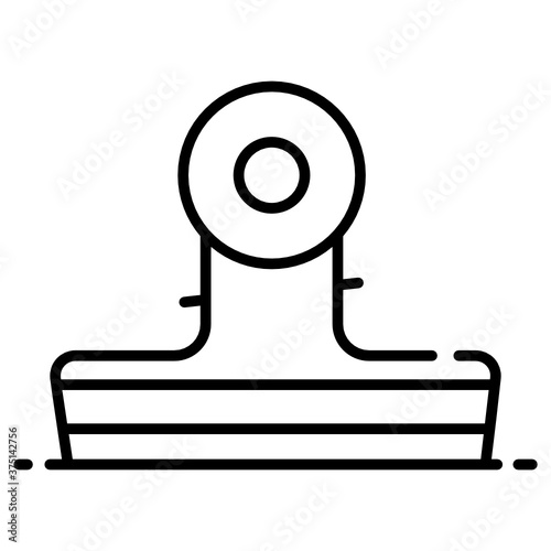 
Bulldog clip icon, vector in editable style 
