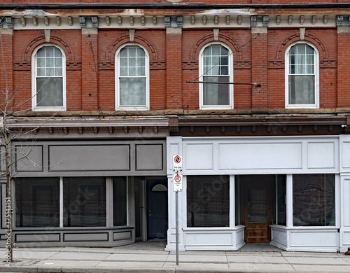 Cuadro en lienzo old fashioned main street store buildings