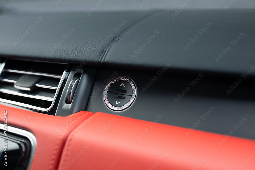 Modern and luxury car glove box button Modern and luxury car glove box button