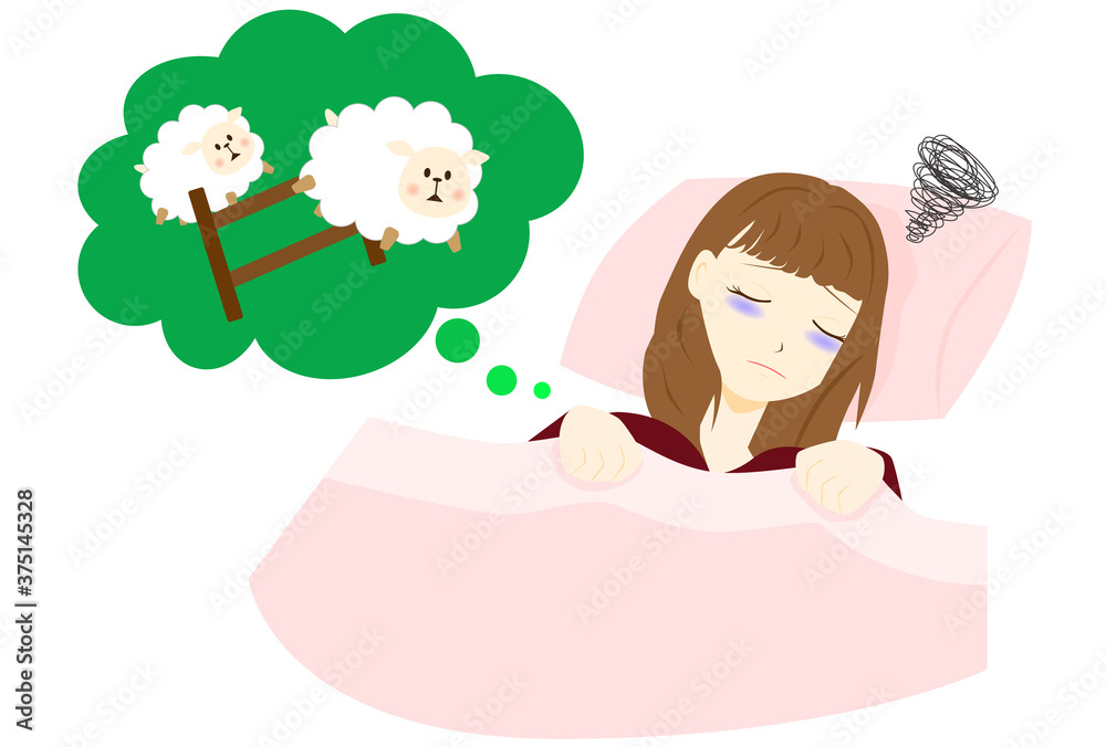 不眠症　女性　夜　羊を数える