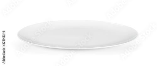 white seramic plate on white background