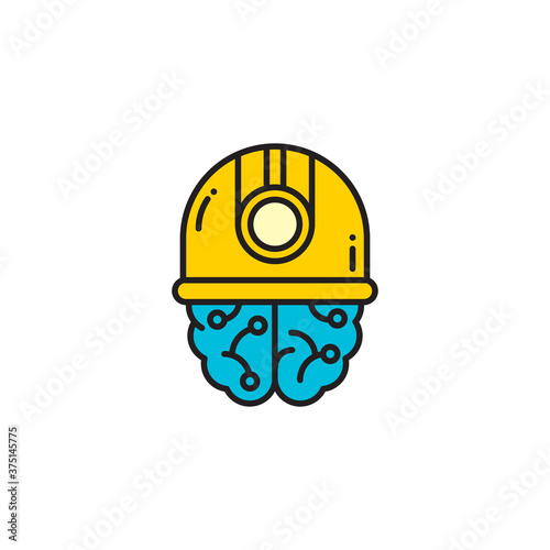 Digital mining, vector logo design