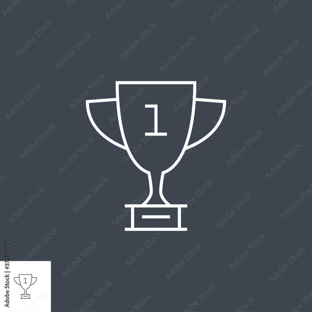 Award icon. Award Related Vector Line Icon. Isolated on Black Background. Editable Stroke. Award icon. Award Related Vector Line Icon. Isolated on Black Background. Editable Stroke.