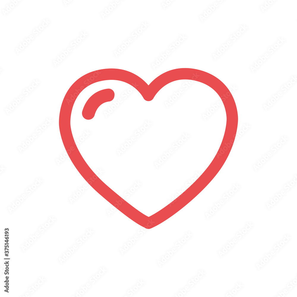 Heart isolated on a white background. Love concept. Valentine's Day. Vector illustration
