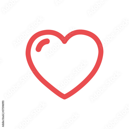 Heart isolated on a white background. Love concept. Valentine's Day. Vector illustration 