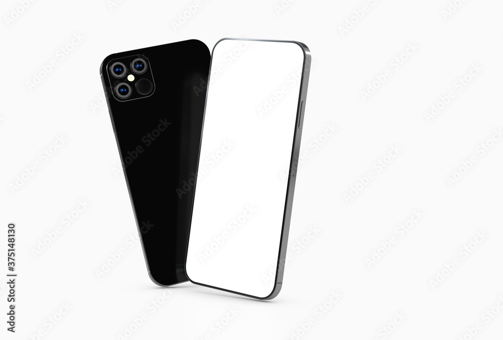 digital smartphone device mobile phone 3d isolated
