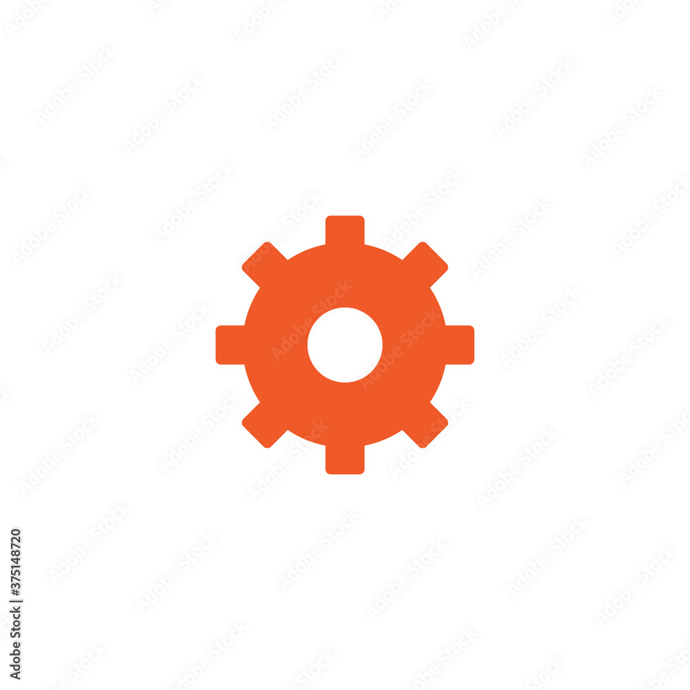 Gear wheel vector icon illustration