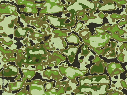 Camouflage seamless pattern. Five colors of the natural environment. 
