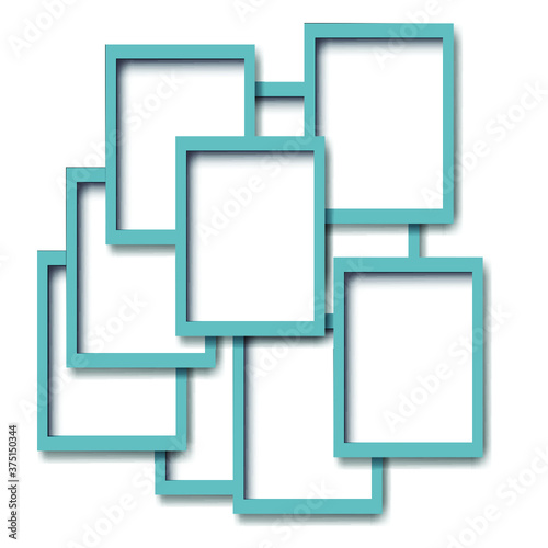 Frames on the wall.Vector illustration 