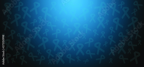 Mens psa prostate cancer. November. Blue ribbons background. Awareness month. World Cancer day. Medical blue ribbons logo. Men oncological disease support campaign, masculine health care. No shave.