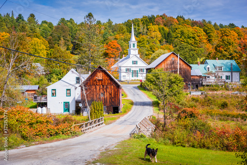 Rural Vermont, USA at Waits River Village photo