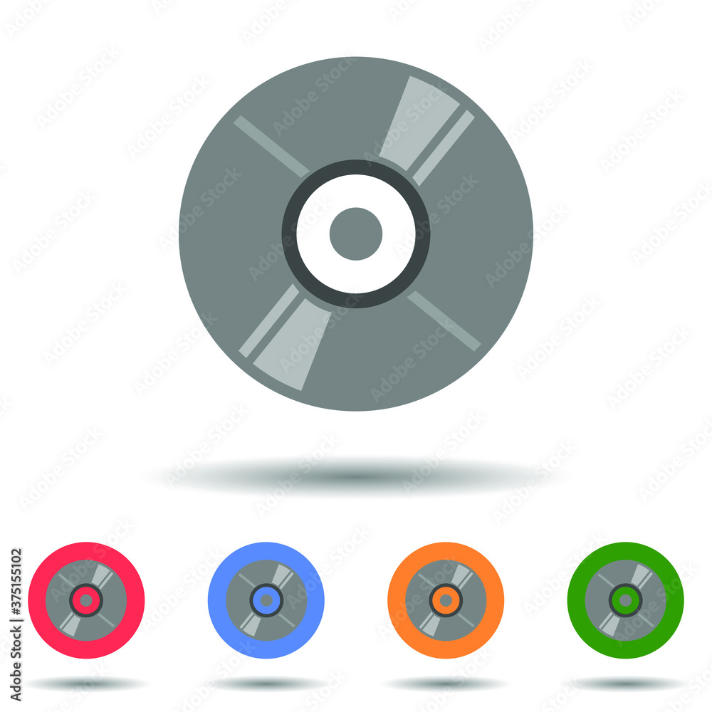 DVD CD icon vector logo isolated on background DVD CD icon vector logo isolated on background