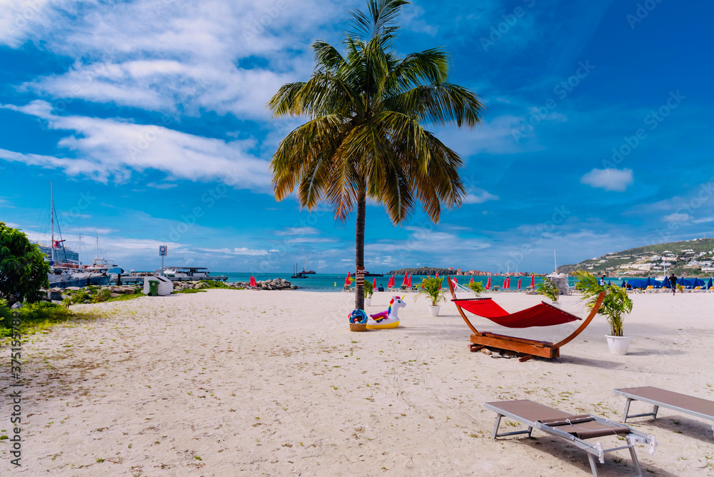 tropical beach in caribbean