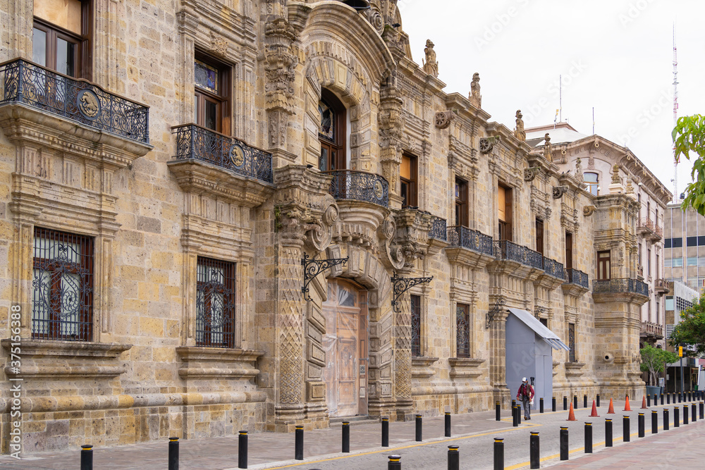 Palacio de Gobierno de Guadalajara en el Casco Histórico.
