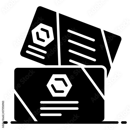 
An icon design of visiting card, complimentary card concept 
