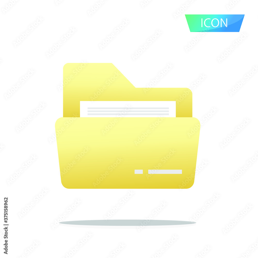 Folder icon isolated on white background.