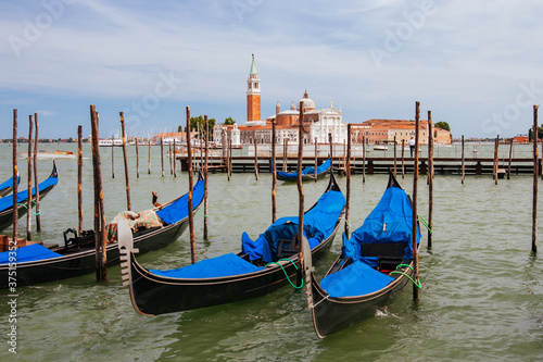 Venetian Gondolas in Venice Italy