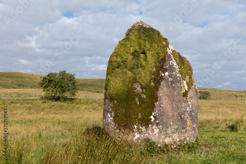 Maen Llia standing stone in the Brecon Beacons National Park, Wales, UK photo