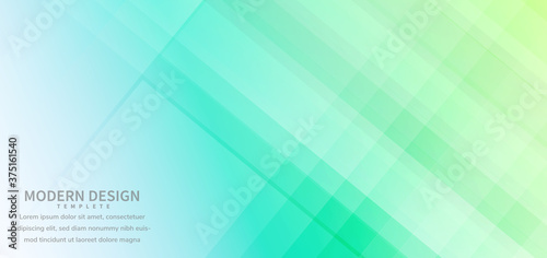 Banner design geometric green color overlapping with background.