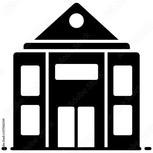 
A government building, embassy icon in style 
