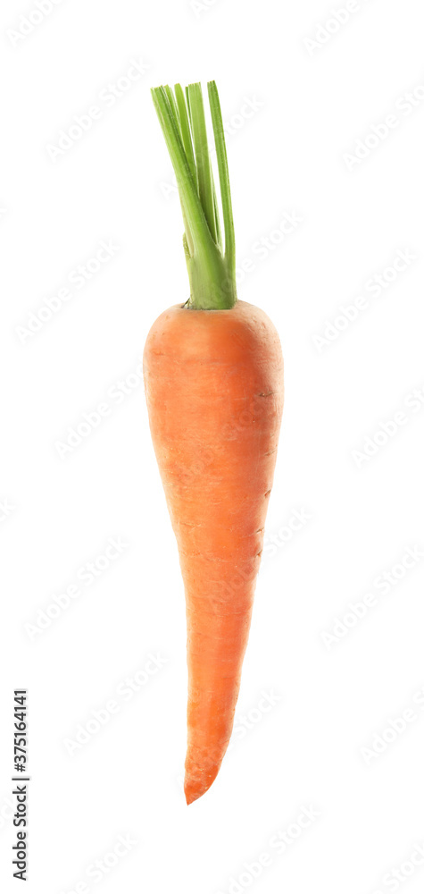 Fresh ripe juicy carrot isolated on white