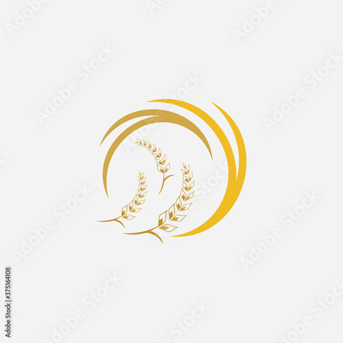 Agriculture wheat logo vector