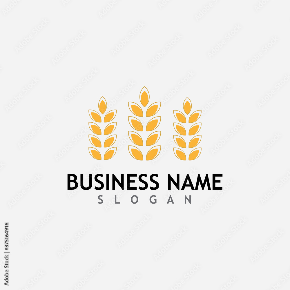 Obraz premium Agriculture wheat logo vector