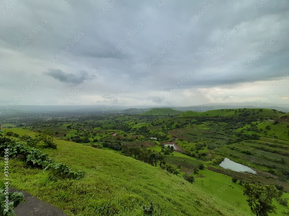 Obraz premium landscape with green fields