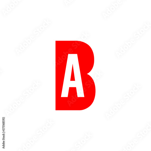 latter AB icon logo design.