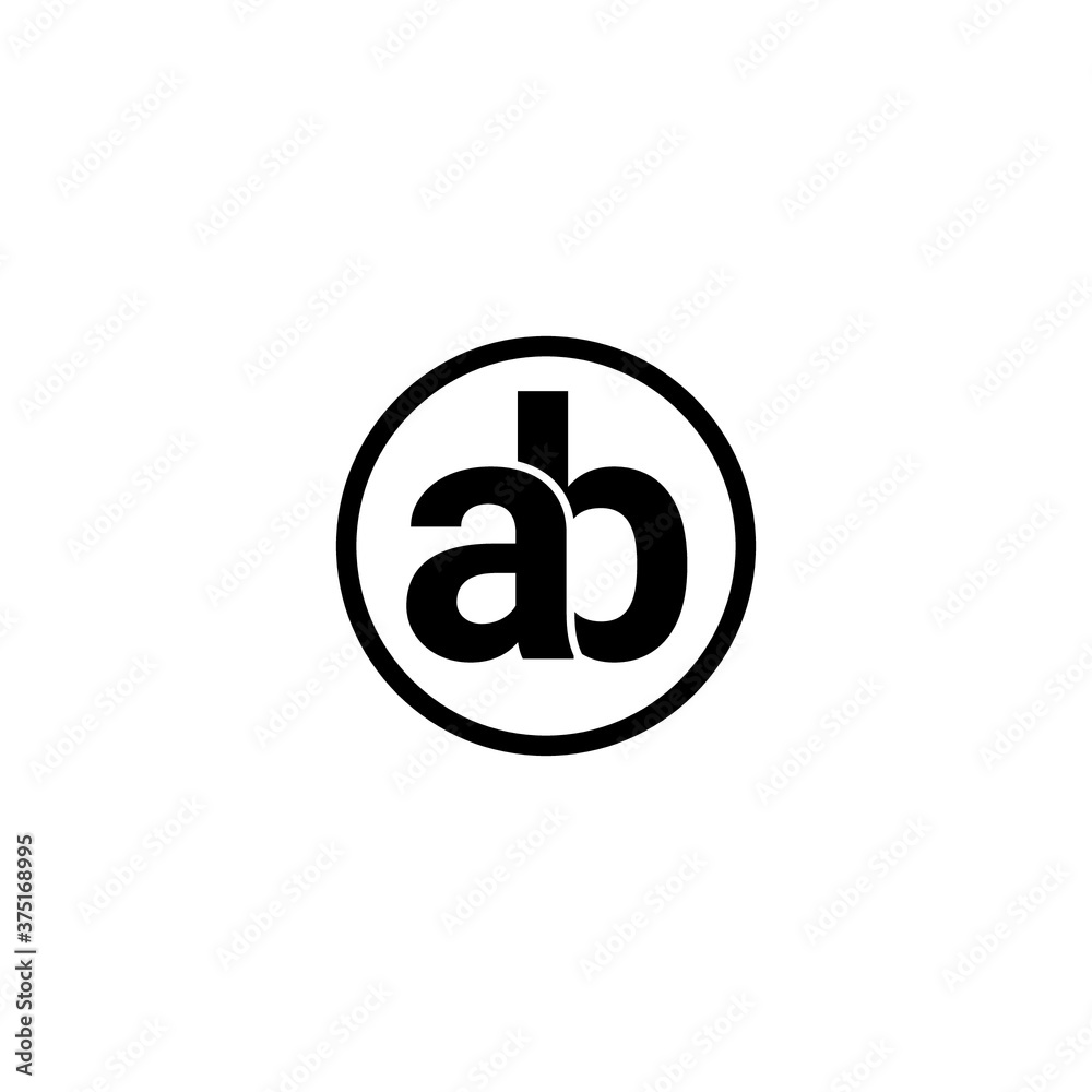 latter AB icon logo design. latter AB icon logo design.