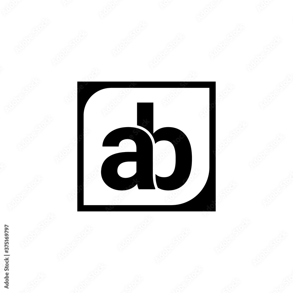 latter AB icon logo design. latter AB icon logo design.