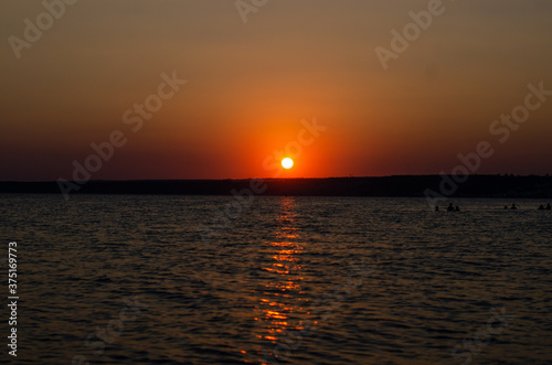 sunset over the sea