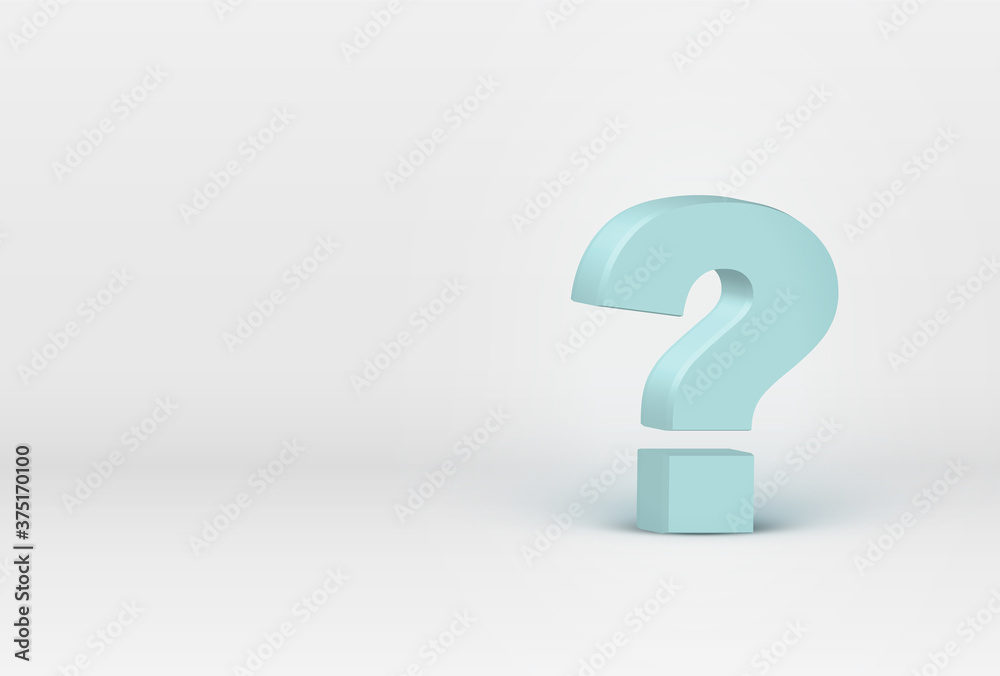 High detailed turquoise question mark, vector illustration High detailed turquoise question mark, vector illustration