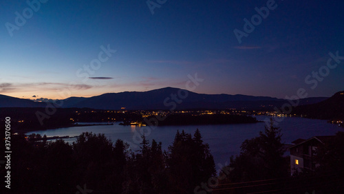 Lake  Faaker See  at the blue hour in Carinthia  Austria