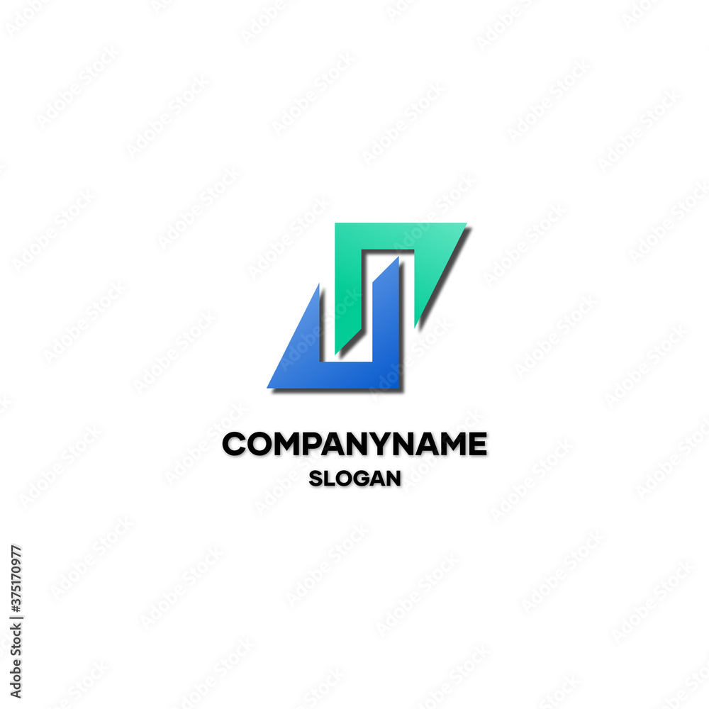 Logo with elegant abstract shape. vector illustration Logo with elegant abstract shape. vector illustration