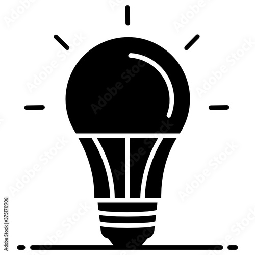 
An electrical light bulb icon in vector design 
