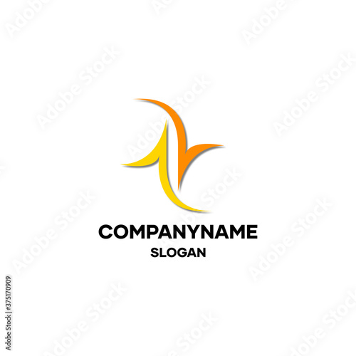 abstract logo with up and down arrow illustration, great for corporate business and brands, vector illustration