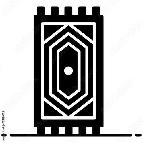 
A floor mat icon in flat editable design
