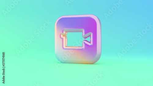 Free Download 3d rendering colorful vibrant icon of camera app on colored background - GFXLoad