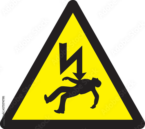 Danger of death warning signs and symbols