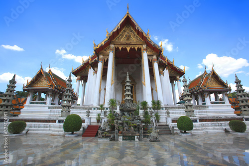 Thai buddhism temple, Wat Suthat, favorite temple in Bangkok, Thailand
