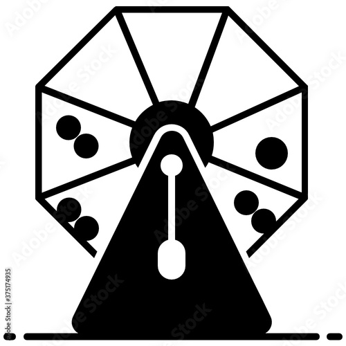 
Rolling lottery balls, icon design 
